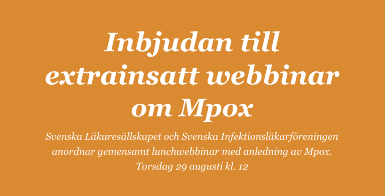 Inbjudan till extrainsatt webbinar om Mpox