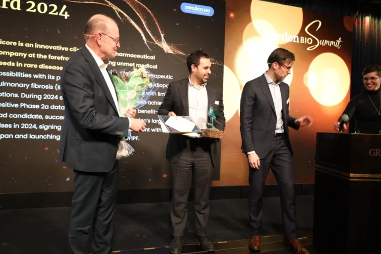 Vicore Pharma tar hem SwedenBIO Award 2024